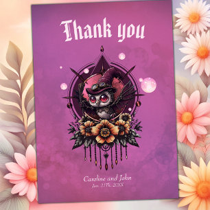 Carte De Remerciements Le hibou Steampunk : Gardien des secrets.