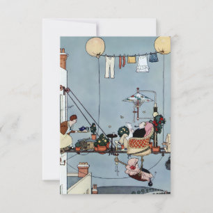 Carte De Remerciements « Le jardin pliable » par W Heath Robinson