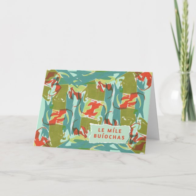 Carte De Remerciements Le Míle Buíochas remercie beaucoup le gaélique irl (Devant)