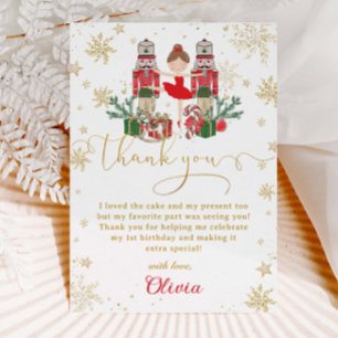 Carte De Remerciements Le Noël Casse-Noisette 1er Anniversaire Winter One