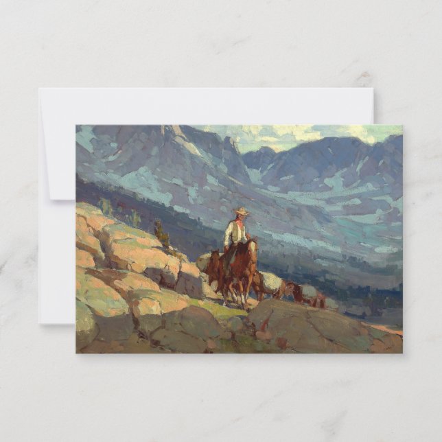 Carte De Remerciements "Le paqueteur solitaire" Art occidental d'Edgar Pa (Devant)