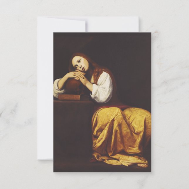 Carte De Remerciements Le pénitent Mary Magdalene par Giacomo Galli (Devant)