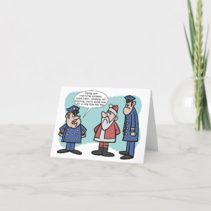 Carte De Remerciements Le Père Noël en difficulté