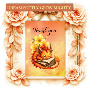Carte De Remerciements Le petit dragon mystique. 