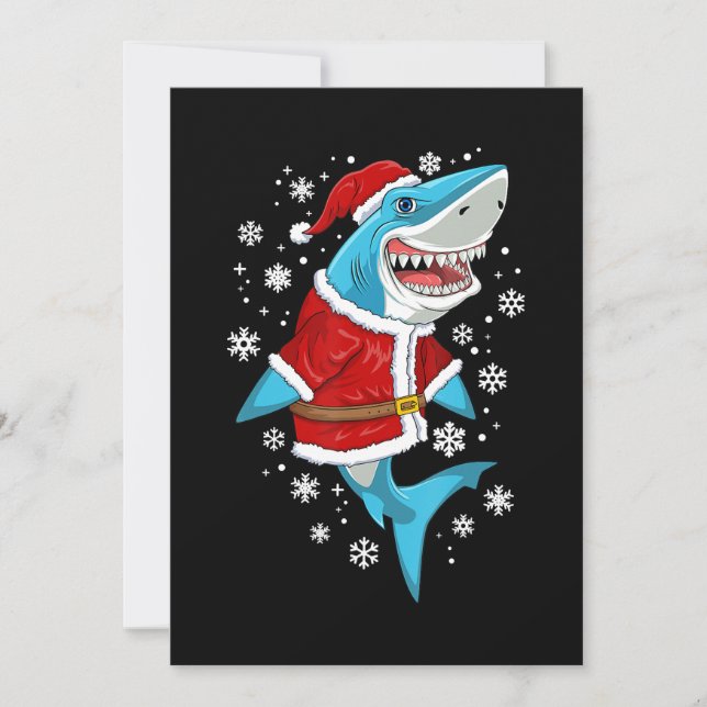 Carte De Remerciements Le poison de Shark Christma (Devant)
