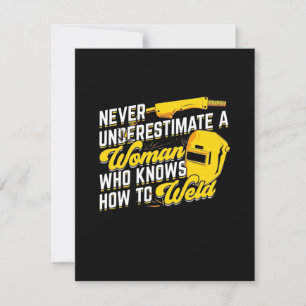 Carte De Remerciements Le Pouvoir D'Une Femme Qui Sait Se Souder