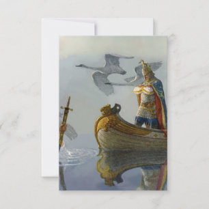 Carte De Remerciements "Le roi Arthur prend l'épée" par NC Wyeth