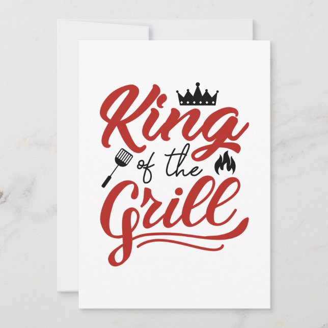 Carte De Remerciements Le Roi Du Grill (Devant)