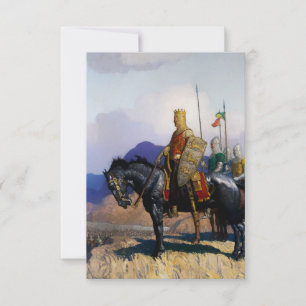 Carte De Remerciements « Le roi Édouard observe la bataille » par NC Wyet