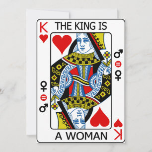 Carte De Remerciements Le Roi est une femme
