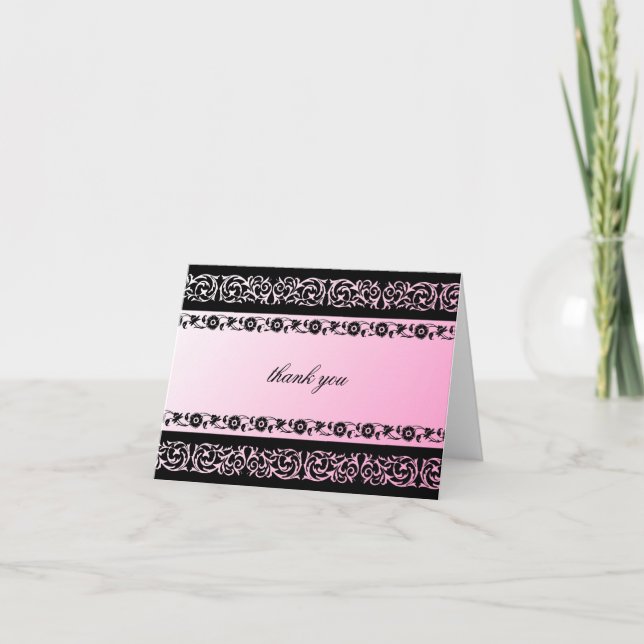 Carte De Remerciements le rose 2 de 311-Sheer Extravagence vous (Devant)