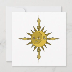 Carte De Remerciements Le Soleil et la Lune