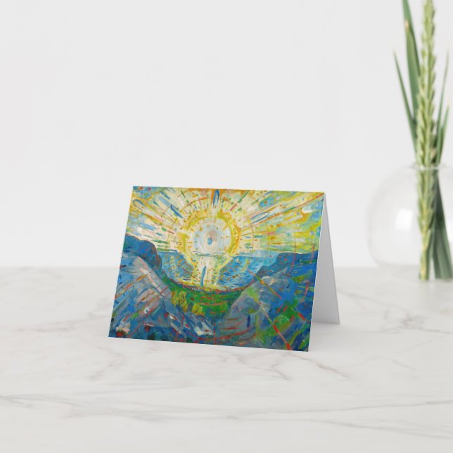 Carte De Remerciements Le soleil par Edvard Munch (Devant)