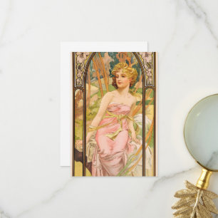 Carte De Remerciements Le temps du jour, réveil matinal par Mucha