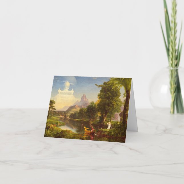 Carte De Remerciements Le voyage de la vie, Jeunesse par Thomas Cole (Devant)