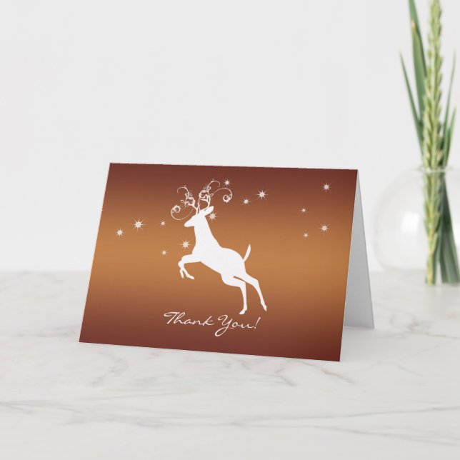Carte de remerciements - Leaping Buck (Devant)