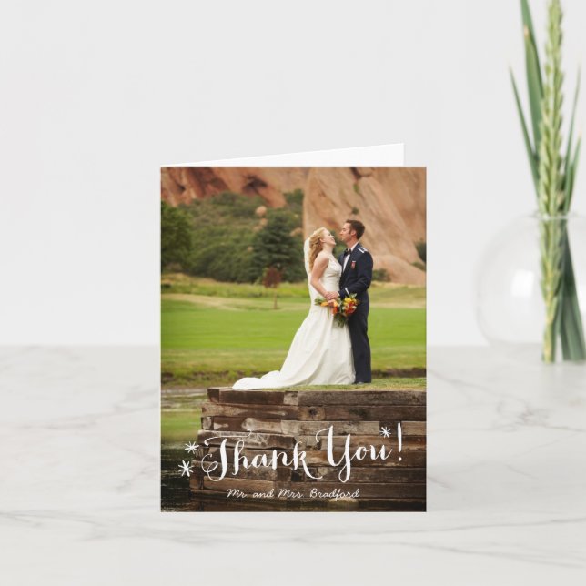 Carte De Remerciements L'éclatement avec tous nos remerciements a plié la (Devant)