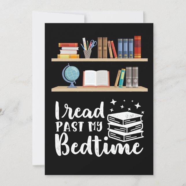 Carte De Remerciements Lecteur Cadeau Je Lis Passé Mon Lit (Devant)