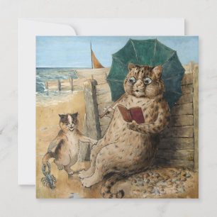 Carte De Remerciements Lecture de chats par Louis Wain