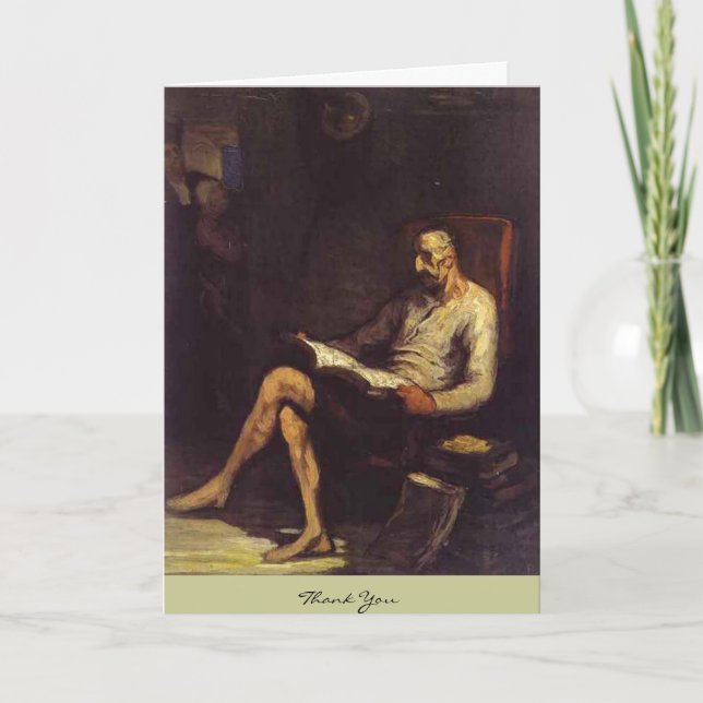 Carte De Remerciements Lecture de Don don Quichotte (Devant)