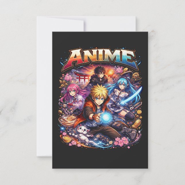 Carte De Remerciements Légendes de l'anime (Devant)