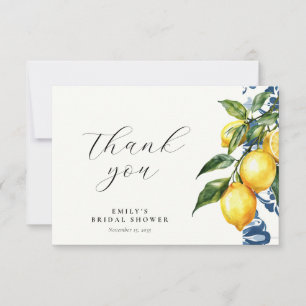Carte De Remerciements Lemon Citrus Positano Enterrement de Vie de Jeune 