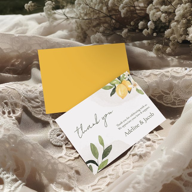 Carte De Remerciements Lemon Kissed Wedding Thank You Card (Créateur téléchargé)