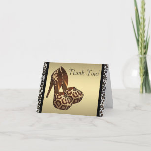 Carte De Remerciements Leopard Thank You Cards