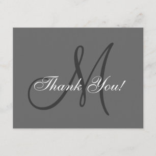 Carte de remerciements l'épousant élégant du