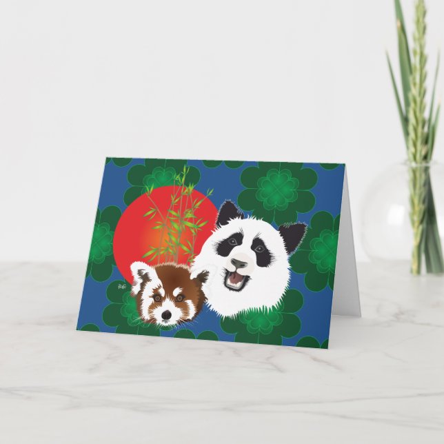 Carte De Remerciements Les Amis de Panda pour l'éternité (Devant)
