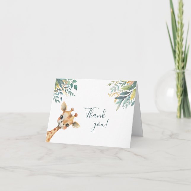 Carte De Remerciements Les animaux de la jungle sauvage (Devant)