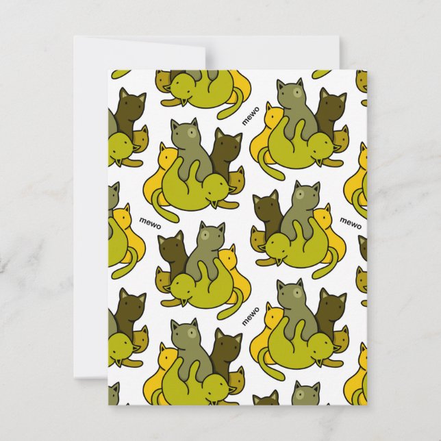 Carte De Remerciements Les chatons d'olive (Devant)