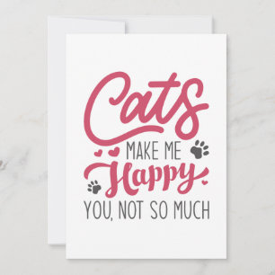 Carte De Remerciements Les Chats Me Rendent Heureux Vous N'Êtes Pas Tant