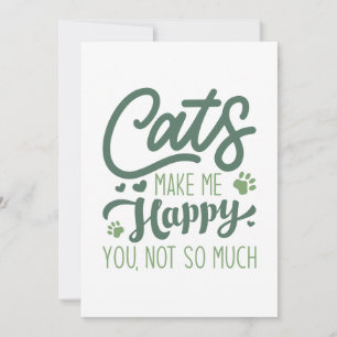 Carte De Remerciements Les Chats Me Rendent Heureux Vous N'Êtes Pas Tant