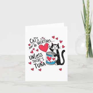 Carte De Remerciements Les chats ne font pas de Valentines... A moins qu'