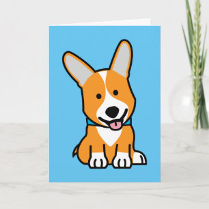 Carte De Remerciements Les Corgis de corgi poursuivent le Pembroke