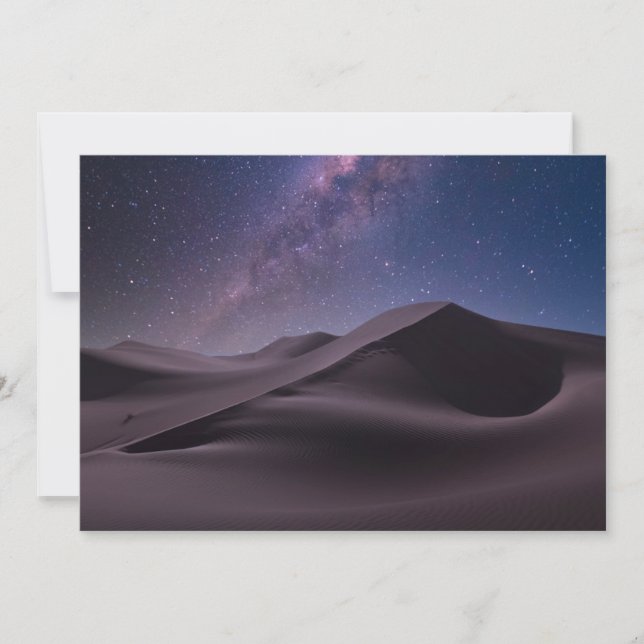 Carte De Remerciements Les déserts | Lait Way Starry Sky Sand Dune Dubai (Devant)