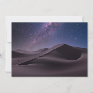 Carte De Remerciements Les déserts   Lait Way Starry Sky Sand Dune Dubai