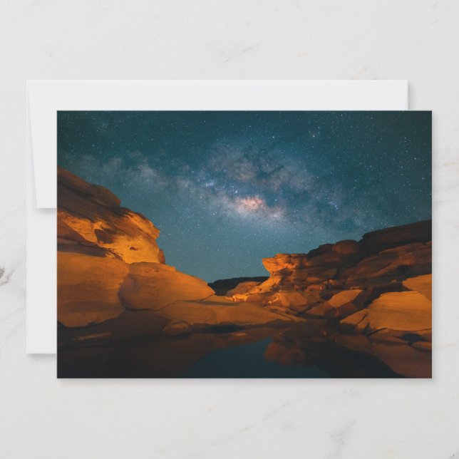 Carte De Remerciements Les déserts | Sam Pan Bok Night time Thaïlande (Devant)