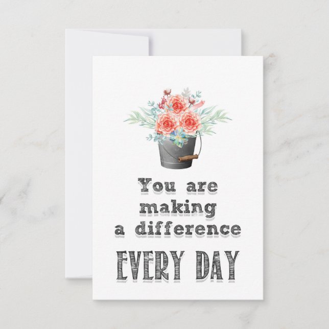 Carte De Remerciements Les Enseignants Font Une Différence (Devant)