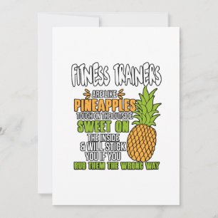 Carte De Remerciements Les entraîneurs de fitness sont comme des ananas.