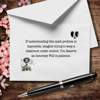 Carte De Remerciements Les Équations Sont Difficiles, L'Enseignement Est