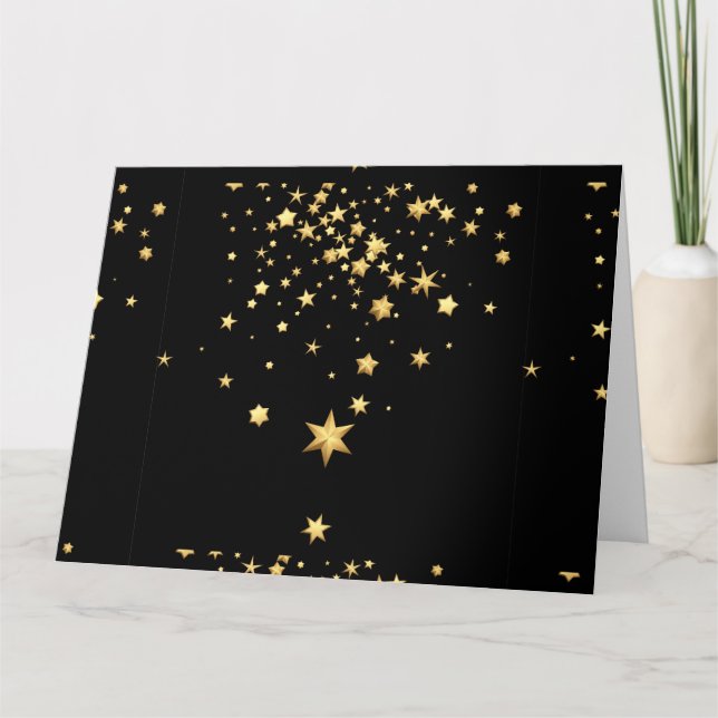 Carte De Remerciements Les étoiles d'or (Devant)