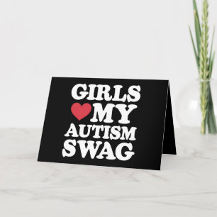 Carte De Remerciements Les filles aiment mon autisme Swag Funny Sensibili