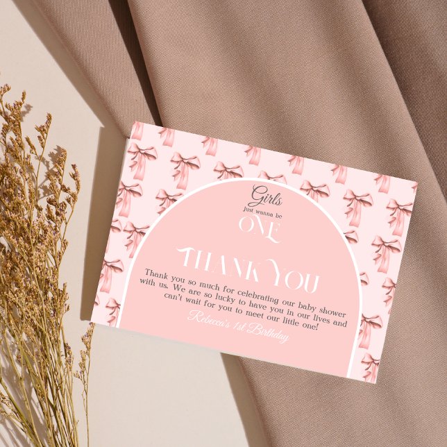 Carte De Remerciements Les filles veulent juste être un garçon rose premi (Créateur téléchargé)