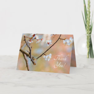 Carte De Remerciements Les fleurs d'abricot japonais