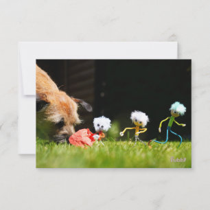 Carte De Remerciements Les Fubby jouent une parodie avec un chien comme t
