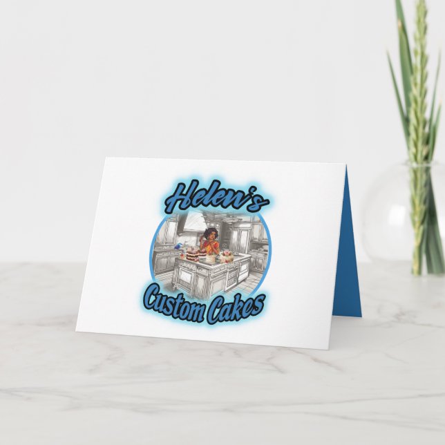 Carte De Remerciements Les gâteaux personnalisés d'Helen (Devant)