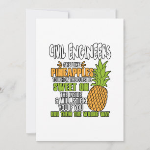 Carte De Remerciements Les Ingénieurs Civiles Sont Comme Des Ananas.