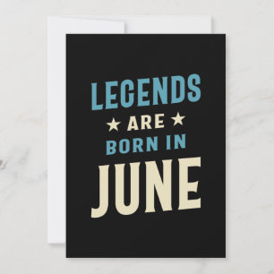 Carte De Remerciements Les légendes sont nées en Juin - Juin Anniversaire